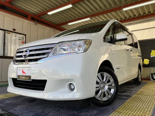 セレナ ２０Ｘ　Ｓ－ハイブリッド　片側電動スライドドア　純正ナビ　フルセグＴＶ　Ｂカメラ　Ｂｌｕｅｔｏｏｔｈ　スマートキー　Ｐスタート　オートライト　オートＡＣ　クルーズコントロール　ＨＩＤライト　フォグランプ　タイミングチェーン（2枚目）