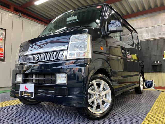 エブリイワゴン ＰＺターボスペシャル　ハイルーフ　両側電動スライドドア　オートステップ　ナビフルセグＴＶ　Ｂカメラ　Ｂｌｕｅｔｏｏｔｈ　ＥＴＣ　シートカバー　キーレス　オートＡＣ　社外ピアノブラックパネル　ウッドハンドル　ＨＩＤライト（2枚目）