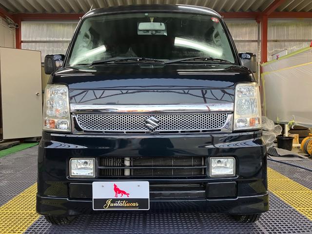 エブリイワゴン ＰＺターボスペシャル　ハイルーフ　両側電動スライドドア　オートステップ　ナビフルセグＴＶ　Ｂカメラ　Ｂｌｕｅｔｏｏｔｈ　ＥＴＣ　シートカバー　キーレス　オートＡＣ　社外ピアノブラックパネル　ウッドハンドル　ＨＩＤライト（3枚目）