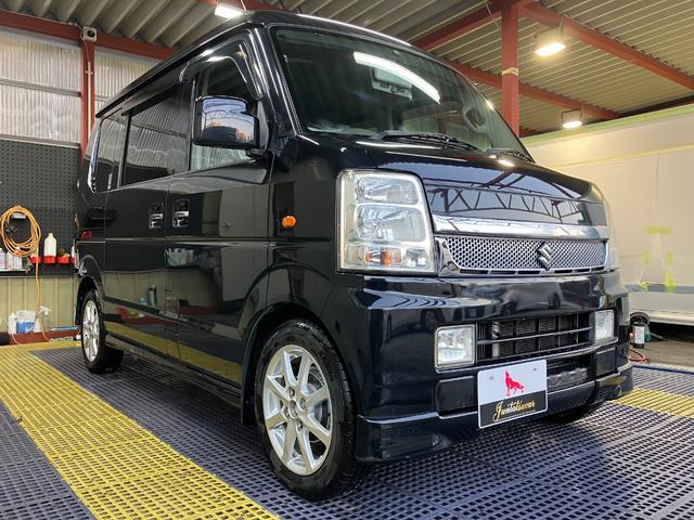 エブリイワゴン ＰＺターボスペシャル　ハイルーフ　両側電動スライドドア　オートステップ　ナビフルセグＴＶ　Ｂカメラ　Ｂｌｕｅｔｏｏｔｈ　ＥＴＣ　シートカバー　キーレス　オートＡＣ　社外ピアノブラックパネル　ウッドハンドル　ＨＩＤライト（7枚目）