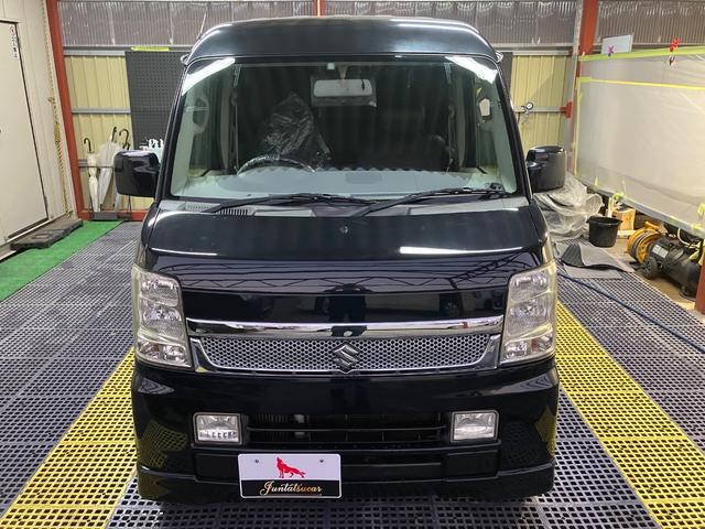 エブリイワゴン ＰＺターボスペシャル　ハイルーフ　両側電動スライドドア　オートステップ　ナビフルセグＴＶ　Ｂカメラ　Ｂｌｕｅｔｏｏｔｈ　ＥＴＣ　シートカバー　キーレス　オートＡＣ　社外ピアノブラックパネル　ウッドハンドル　ＨＩＤライト（65枚目）