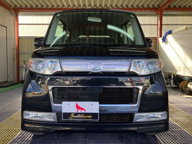 タント カスタムＲＳ　ターボ　片側電動スライドドア　モモステ　スマートキー　オートＡＣ　盗難防止システム　ウインカーミラー　ＨＩＤヘッドライト　フォグランプ　１５インチアルミ　ドアバイザー　タイミングチェーン（3枚目）