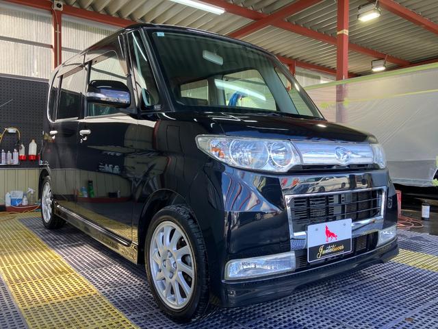 タント カスタムＲＳ　ターボ　片側電動スライドドア　モモステ　スマートキー　オートＡＣ　盗難防止システム　ウインカーミラー　ＨＩＤヘッドライト　フォグランプ　１５インチアルミ　ドアバイザー　タイミングチェーン（7枚目）