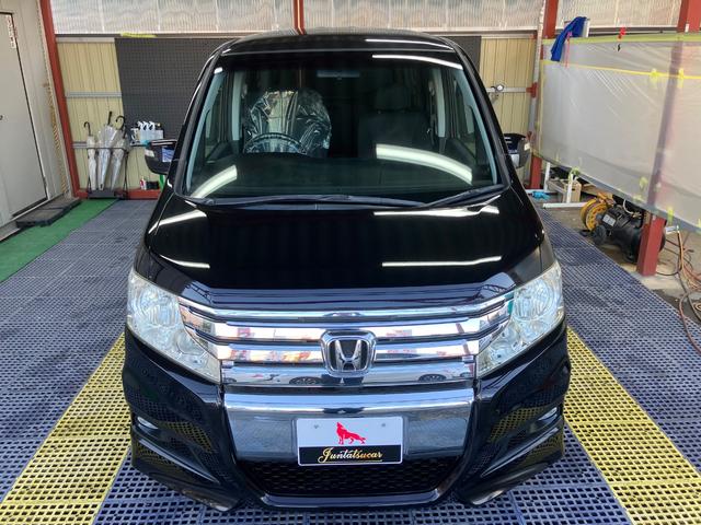 ステップワゴンスパーダ Ｚ　両側電動スライドドア　純正ナビＴＶ　Ｂカメラ　ＥＴＣ　スマートキー　パドルシフト　オートライト　ＨＩＤヘッドライト　オートＡＣ　ウインカーミラー　ドアバイザー　純正アルミ　タイミングチェーン（75枚目）