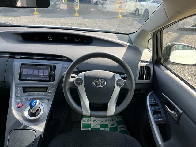 プリウス S 後期型BT接続ナビ地デジ車検二年 アルミホイール HID CVT スマートキー 電動格納ミラー 盗難防止システム CD DVD再生 Bluetooth 衝突安全ボディ ABS エアコン(2枚目)