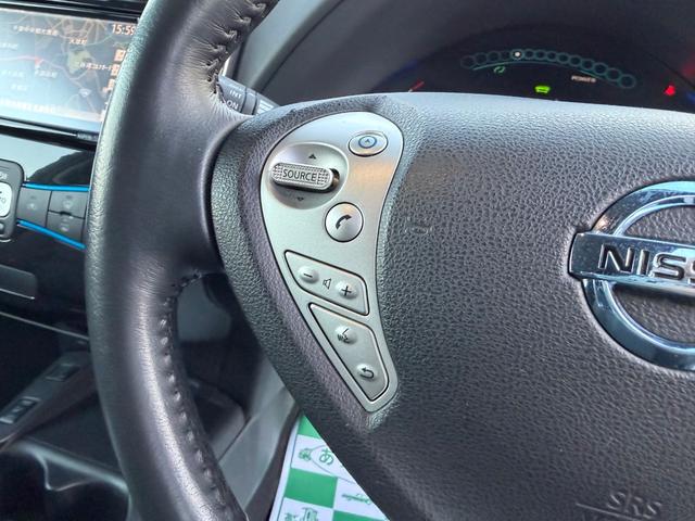 リーフ X(24kwh) ETC バックカメラ ナビ TV オートクルーズコントロール 衝突被害軽減システム スマートキー 電動格納ミラー シートヒーター CVT 盗難防止システム 衝突安全ボディ ABS ESC CD(32枚目)