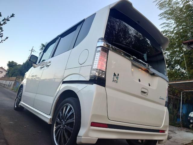 Ｎ－ＢＯＸカスタム Ｇ　ターボＳＳパッケージ　車検Ｒ９年１１月　Ｅ／Ｇオイル交換済み　ＥＴＣ　バックカメラ　両側電動スライドドア　ナビ　ＴＶ　オートクルーズコントロール　オートライト　ＨＩＤ　スマートキー×２　アイドリングストップ　シートヒーター（34枚目）