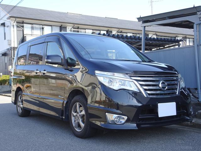 セレナ ハイウェイスター　Ｖセレ＋セーフティＩＩ　ＳＨＶ　車検９年２月　後期　エマージェンシーブレーキ　ナビ　フルセグＴＶ　ＤＶＤ再生機能　ミュージックサーバ　Ｂｌｕｅｔｏｏｔｈ　後席モニター　アラウンドビューモニター　両側パワスラ　インテリキー　クルコン（4枚目）