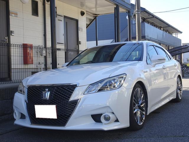 クラウンハイブリッド アスリートS 車検9年12月 HDDナビ フルセグTV DVD再生機能 ミュージックサーバ Bluetooth バックカメラ スマキー クルコン シートヒーター フルエアロ 18インチAW 車高調 HID ETC(4枚目)