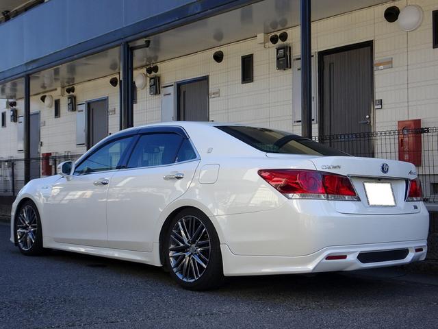 クラウンハイブリッド アスリートS 車検9年12月 HDDナビ フルセグTV DVD再生機能 ミュージックサーバ Bluetooth バックカメラ スマキー クルコン シートヒーター フルエアロ 18インチAW 車高調 HID ETC(5枚目)