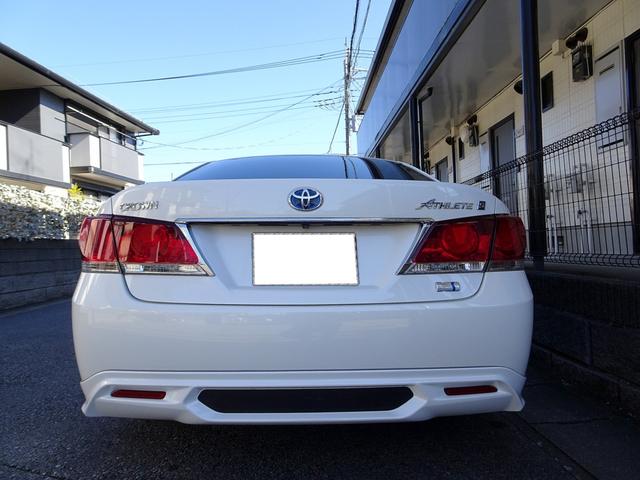 クラウンハイブリッド アスリートS 車検9年12月 HDDナビ フルセグTV DVD再生機能 ミュージックサーバ Bluetooth バックカメラ スマキー クルコン シートヒーター フルエアロ 18インチAW 車高調 HID ETC(7枚目)