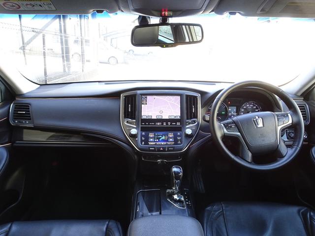 クラウンハイブリッド アスリートS 車検9年12月 HDDナビ フルセグTV DVD再生機能 ミュージックサーバ Bluetooth バックカメラ スマキー クルコン シートヒーター フルエアロ 18インチAW 車高調 HID ETC(10枚目)