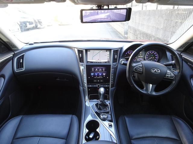 スカイライン 350GT ハイブリッド タイプP 車検9年6月 エマブレ レーダークルーズ ナビ TV DVD再生機能 ミュージックサーバ Bluetooth アラウンドビュー インテリキー 黒本革シート シートヒーター LED ETC 前後ドラレコ(10枚目)