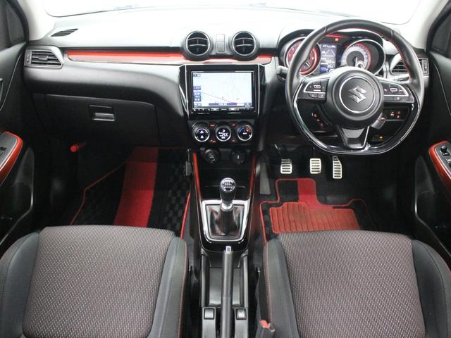 スイフトスポーツ ベースグレード 6MT フルセグナビ Bluetooth Bカメラ ETC ブラインドスポットモニター 衝突被害軽減ブレーキ レーンアシスト アダプティブクルコン 全方位モニター オートエアコン シートヒーター(5枚目)
