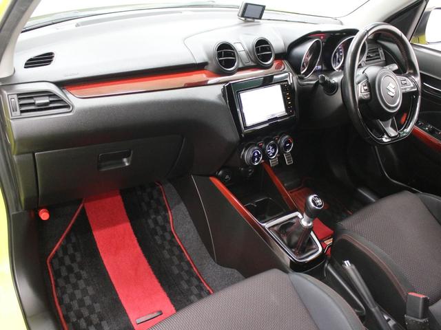 スイフトスポーツ ベースグレード 6MT フルセグナビ Bluetooth 全方位モニター ETC ブラインドスポットモニター 衝突被害軽減ブレーキ レーンアシスト シートヒーター LEDライト スマートキー TEIN車高調(11枚目)