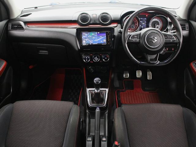 スイフトスポーツ ベースグレード フルセグナビ Bluetooth USB入力 ETC LEDライト オートライト 純正AW オートエアコン クルコン レーンアシスト 衝突被害軽減ブレーキ シートヒーター Bカメラ スマキー 6MT(5枚目)