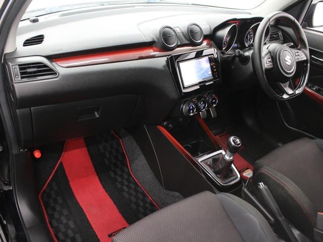 スイフトスポーツ ベースグレード フルセグナビ Bluetooth USB入力 ETC LEDライト オートライト 純正AW オートエアコン クルコン レーンアシスト 衝突被害軽減ブレーキ シートヒーター Bカメラ スマキー 6MT(11枚目)