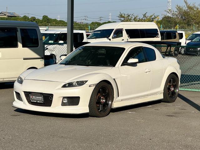 RX-8 タイプS リビルトエンジン載せ替え マツダスピードエアロ RE雨宮GTウイング BLIDEフルバケ SSR18インチ FEEDマフラー NARDIステアリング Defiメーター エンドレス車高調 ラフィックス(7枚目)