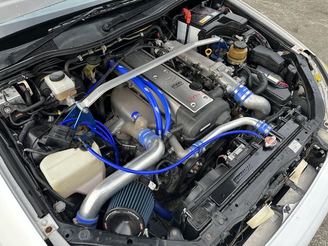マークII iR-V 1JZ-GTE 5MT換装公認 純サンルーフ Tベル交換済 パワーFC KAAZ機械式LSD ORCクラッチ HPIパワーインテーク KOYORADラジエーター TRUST前置き、オイルクーラー(22枚目)
