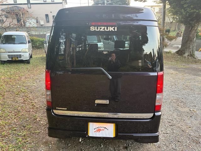 エブリイワゴン ＰＺターボスペシャル　軽ワゴン・両側パワースライドドア・５０８９０ｋｍ・ハイルーフ・ナビ・ＴＶ・ＡＵＸ・キーレス・車検令和８年１１月・タイミングチェーンエンジン・ディスチャージライト・フォグランプ・紫（3枚目）