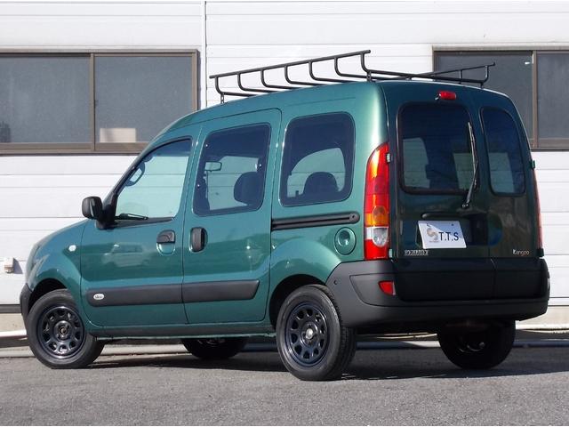 カングー 1.6 最終モデル ジヴェルニーグリーンM タイベル交換済 ノワールカスタム ルーフラック デイトナ14インチ フォグランプ 両側スライド Wバックドア キーレス ETC 点検記録簿14枚 リアラダー積込み(7枚目)