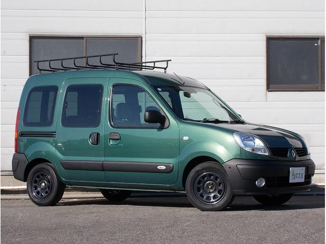 カングー 1.6 最終モデル ジヴェルニーグリーンM タイベル交換済 ノワールカスタム ルーフラック デイトナ14インチ フォグランプ 両側スライド Wバックドア キーレス ETC 点検記録簿14枚 リアラダー積込み(13枚目)