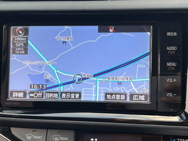 アクア S 純正ナビ ハーフレザー ドライブレコーダー フルセグTV バックカメラ Bluetooth 16インチ純正AW ETC車載器 LEDヘッドライト オートライト フォグランプ スマートキー(16枚目)