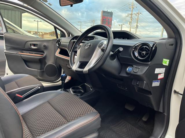 アクア S 純正ナビ ハーフレザー ドライブレコーダー フルセグTV バックカメラ Bluetooth 16インチ純正AW ETC車載器 LEDヘッドライト オートライト フォグランプ スマートキー(25枚目)