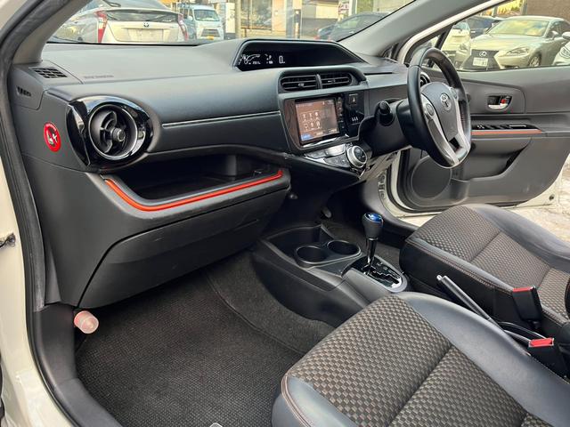 アクア S 純正ナビ ハーフレザー ドライブレコーダー フルセグTV バックカメラ Bluetooth 16インチ純正AW ETC車載器 LEDヘッドライト オートライト フォグランプ スマートキー(36枚目)