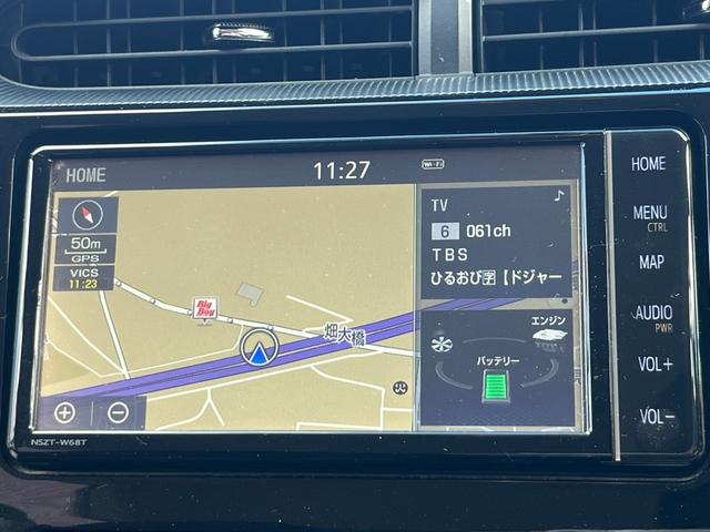 アクア S 純正SDナビゲーション Bluetoothオーディオ フルセグTV コーナーセンサー ETC車載器 ステアリングスイッチ DVD再生 CD再生 オートエアコン 電動格納ミラー(12枚目)