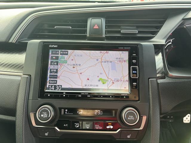 シビック ハッチバック　ホンダセンシング　純正ナビ　ＣＤ　ＤＶＤ　フルセグＴＶ　Ｂｌｕｅｔｏｏｔｈ接続　ホンダセンシング　バックカメラ　ＬＥＤヘッドライト　シートヒーター　ドライブレコーダー　ＥＴＣ　クルーズコントロール　レーンキープアシスト（3枚目）