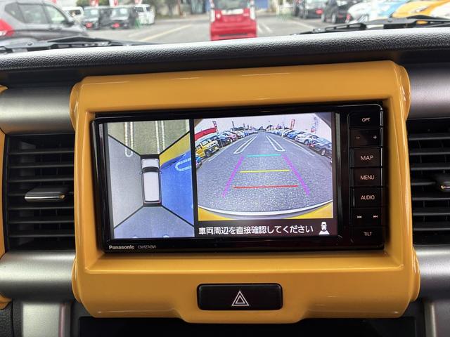 ハスラー Ｊ　衝突軽減　レーンアシスト　フルセグＴＶ　ＣＤ／ＤＶＤ　Ｂｌｕｅｔｏｏｔｈ　バック／サイド／フロントカメラ　アイドリングストップ　スマートキー　オートライト　ＥＴＣ　電動格納ミラー　ドライブレコーダー（4枚目）