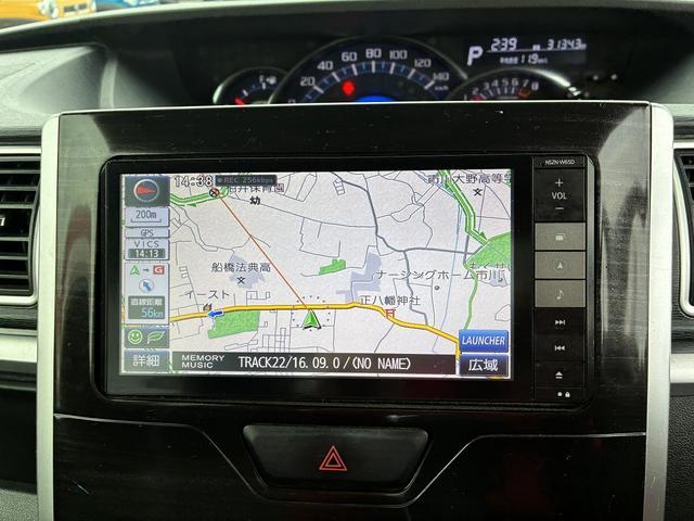 タント カスタムＸ　トップエディションＳＡ　衝突軽減　純正ナビ　フルセグＴＶ　ＣＤ／ＤＶＤ　キーレス　スマートキー　プッシュスタート　ＥＴＣ　電動格納ミラー　片側電動スライドドア　フォグライト　オートライト　純正アルミホイール　フロアマット（3枚目）