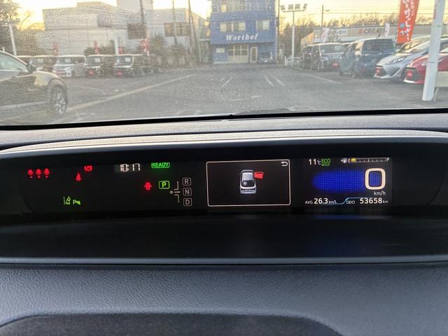 プリウス S SDナビゲーションシステム ワンセグテレビ CD DVD BLUETOOTH USB バックカメラ スマートキー プッシュスタート ETC クルーズコントロール 電動格納ドアミラー LEDヘッドライト(29枚目)