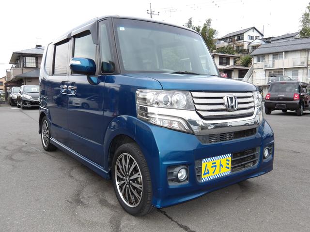 N-BOX+カスタム G・Lパッケージ 車検2年付き メモリーナビ/CD/DVD/SD/USB/地デジTV バックカメラ ETC 両側電動スライドドア スマートキー プッシュスタート セキュリティ(6枚目)