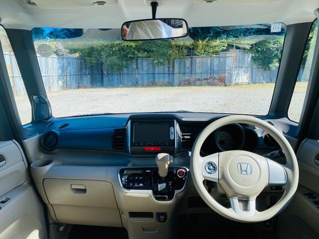 N-BOX G・Lパッケージ ベンチ席 テレビ メンテナンスノート 禁煙 カラーバックモニター 全席PW イモビライザー 1セグ 衝突安全ボディ AAC 横滑り防止 スマートキー ABS キーレスE パワーステアリング(2枚目)