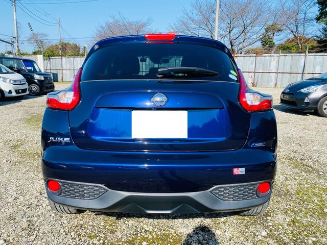 ジューク 15RX Vセレクション AUTOエアコン フルセグテレビ 車線逸脱警報システム 禁煙 ワンオ-ナ-車 横滑り防止機能 Bluetooth DVD再生機能 セキュリティーアラーム 衝突安全ボディ パワーウィンドウ AUX(41枚目)