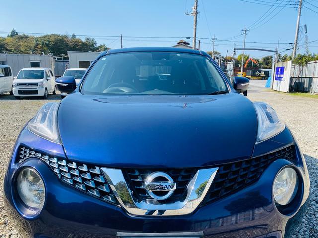 ジューク 15RX Vセレクション AUTOエアコン フルセグテレビ 車線逸脱警報システム 禁煙 ワンオ-ナ-車 横滑り防止機能 Bluetooth DVD再生機能 セキュリティーアラーム 衝突安全ボディ パワーウィンドウ AUX(45枚目)