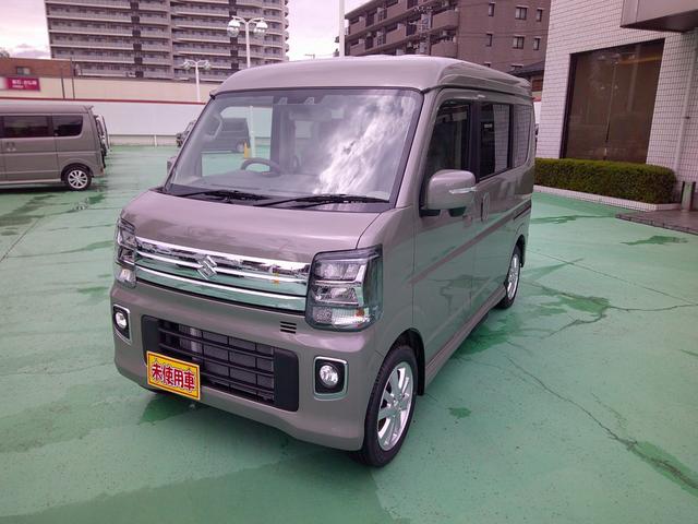エブリイワゴン ＰＺターボスペシャル　ハイルーフ　ＣＶＴ　ナビ・ＴＶ　届出済未使用車　後席両側パワースライドドア　オートステップ　ＬＥＤヘッドランプ　フォグランプ　スズキセーフティサポート　ＥＳＰ　オートライト　シートヒーター（2枚目）