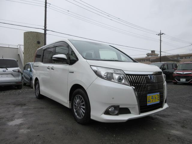 エスクァイア ハイブリッドGi 車検2年付き 7人 1オーナー 雹害 SDナビBluetoothフルセグTV バックカメラ ETC 革調シート シートヒーター 両側電動スライド クルーズコントロール 純正15インチアルミホイール(16枚目)