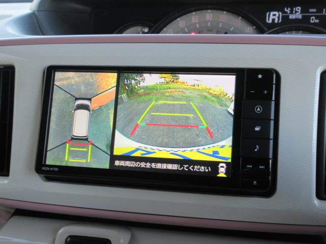 ムーヴキャンバス Ｇメイクアップリミテッド　ＳＡＩＩＩ　ツートンカラー　ブレーキサポート　車線逸脱警報　先行車発進警報　ＳＤナビ　ＢｌｕｅｔｏｏｔｈフルセグＴＶ　全周囲カメラ　ナビ連動ドラレコ　両側電動スライドドア　ＬＥＤオートヘッドライト　ＬＥＤフォグ（14枚目）