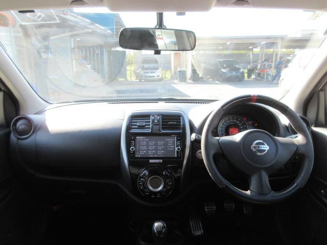 マーチ ニスモ　Ｓ　車検２年付き　５ＭＴシフト　オーテックマフラー　ＳＤナビ　フルセグＴＶ　ＥＴＣ　純正１６インチアルミホイール　ニスモ専用シート　オートヘッドライト　リヤフォグ（44枚目）