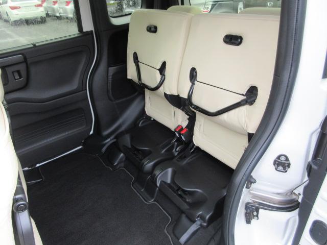 N-BOXカスタム L 車検2年付き 雹害 後期型 LKASブレーキサポート レーンキープ 標識認識機能 先行車発進警報 クルコン メモリナビBluetoothフルセグTV バックカメラ ETC 革調シートカバー(53枚目)