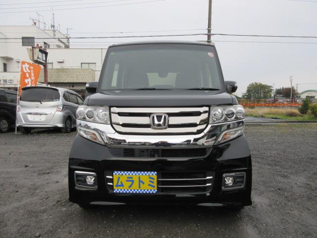 N-BOXカスタム G SSパッケージ 車検2年付き 後期型 メモリナビ BluetoothフルセグTV バックカメラ ETC 左電動スライドドア 前席シートヒーター 純正14インチアルミホイール HIDオートヘッドライト LEDフォグ(6枚目)