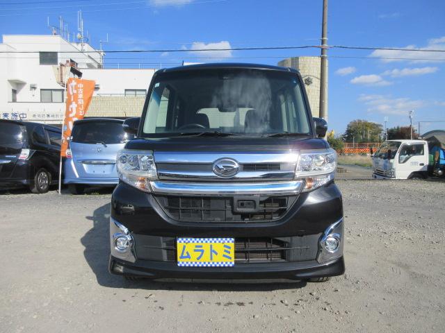 タント カスタムＲＳ　トップエディションＳＡＩＩ　ターボ　ブレーキサポート　車線逸脱警報　先行車発進警報　ＳＤナビ　ＢｌｕｅｔｏｏｔｈフルセグＴＶ　バックカメラ　ＥＴＣ　両側電動スライドドア　ピラーレス　ハーフレザーシート（6枚目）