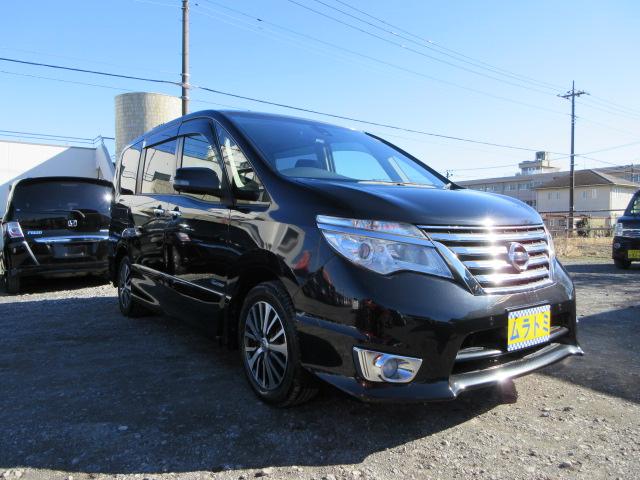 セレナ ハイウェイスターＳ－ＨＶアドバンスドセーフティパック　後期型　ブレーキサポート　車線逸脱警報　クリアランスソナー　天井モニター　ＳＤナビ　Ｂｌｕｅｔｏｏｔｈ　フルセグＴＶ　全周囲カメラ　ＥＴＣ　両側電動スライドドア　純正１６インチアルミホイール（21枚目）