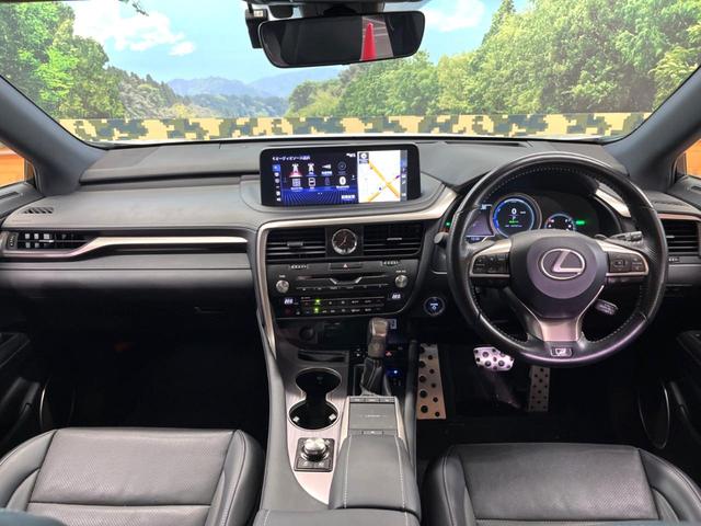 ＲＸ ＲＸ４５０ｈ　Ｆスポーツ　４ＷＤ　パノラマルーフ　純正１２型ナビ　全周囲カメラ　ブラインドスポットモニター　レーダークルーズ　電動リアゲート　黒革　シートベンチレーション　三眼ＬＥＤヘッド　純正２０アルミ　ＥＴＣ（2枚目）