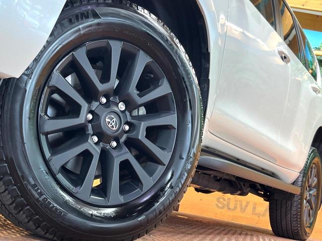 ランドクルーザープラド ＴＸ　Ｌパッケージ　マットブラックエディション　７人乗り　サンルーフ　９型ナビ　全周囲カメラ　衝突軽減装置　レーダークルーズ　禁煙車　黒革シート　シートエアコン　パワーシート　ドラレコ　コーナーセンサー　ドラレコ　車線逸脱警報（17枚目）