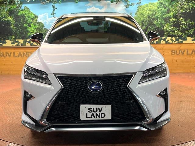RX RX450h Fスポーツ 4WD 禁煙 サンルーフ マークレビンソン 純正12型ナビ 全周囲カメラ ブラインドスポットモニター レーダークルーズ 三眼LEDヘッド 黒革 シートベンチレーション 電動リアゲート 純正20アルミ(17枚目)