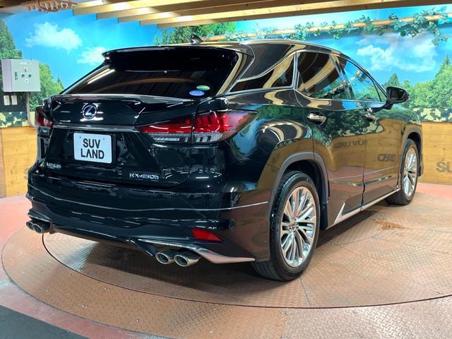 ＲＸ ＲＸ４５０ｈ　バージョンＬ　禁煙　モデリスタエアロ　パノラマルーフ　純正１２型ナビ　全周囲カメラ　レーダークルーズ　電動リアゲート　三眼ＬＥＤヘッド　オートハイビーム　茶革　シートベンチレーション　純正２０アルミ　ＥＴＣ（65枚目）